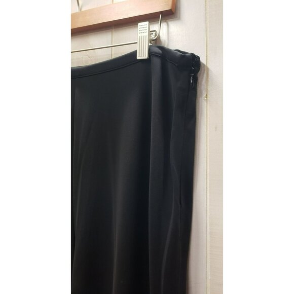 Talbots Black Wide-Leg Pants, Side Zip, Large, Professional Classic Dressy - Picture 2 of 6